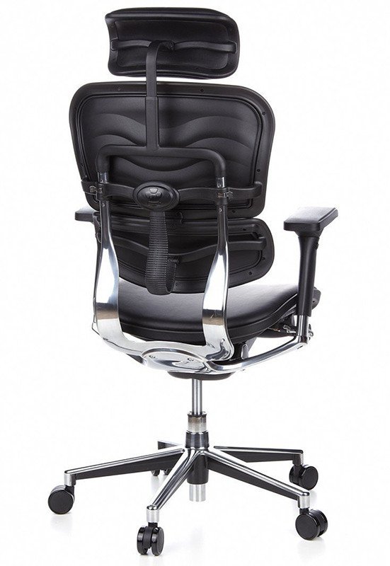 hjh Office Ergohuman Siège de bureau type fauteuil de direction - Cuir - Noir