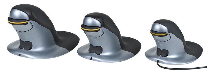 Posturite Penguin Ambidextrous Vertical Mouse Souris USB Optique 1200 DPI