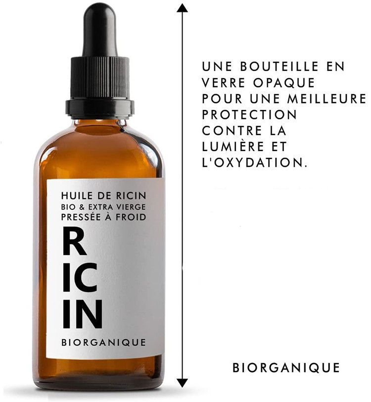 Test Biorganic Huile de Ricin 100% Bio, Pure et Naturelle