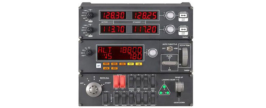Test Logitech G Saitek Pro Flight Radio Panel Contrôleur Radio