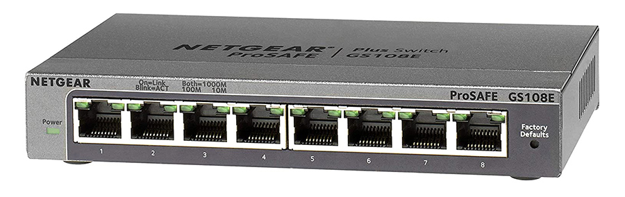 NETGEAR (GS108E) Switch Ethernet 8 Ports RJ45 Métal Gigabit