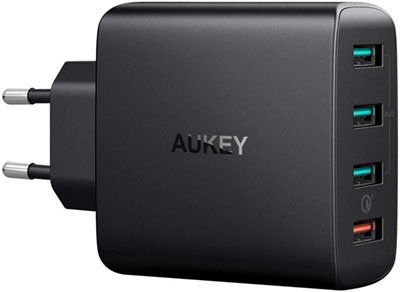 test - AUKEY Quick Charge 3.0 Chargeur Secteur 42W 4 Ports de Prise USB pour Samsung Galaxy