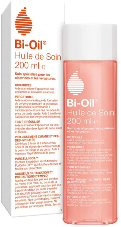 Test - Bi-Oil Huile de Soin pour la Peau – Huile Hydratante, Atténue les Cicatrices et Vergetures