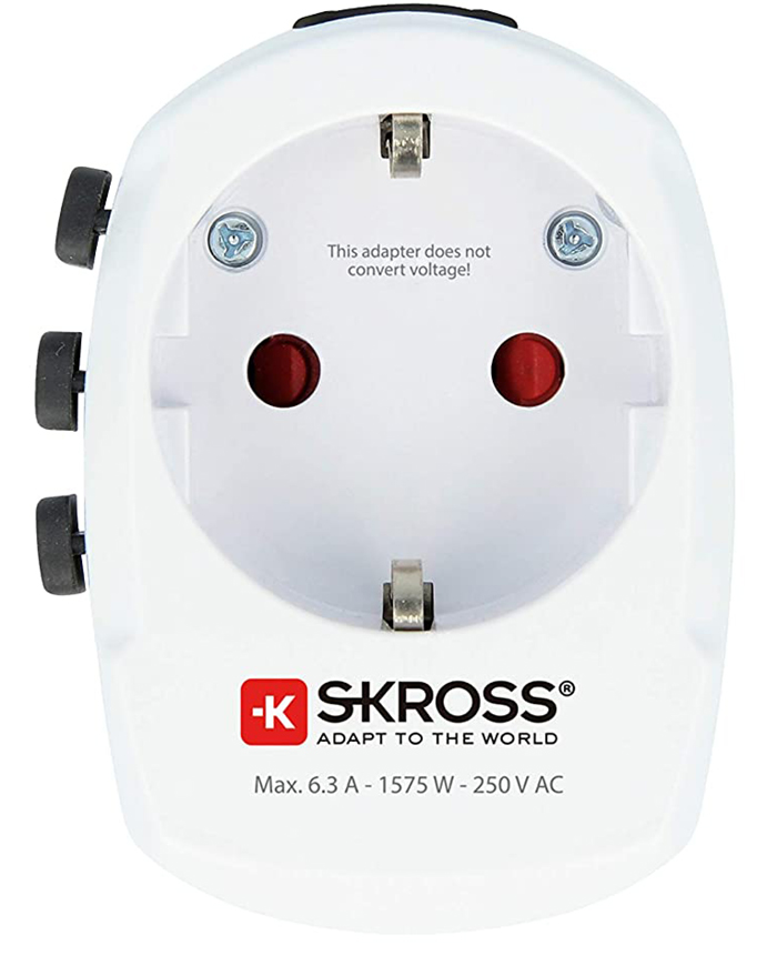 test et avis - SKROSS - Adaptateur & Chargeur (USB) de voyage universel - Prises France vers Royaume-Unis (UK