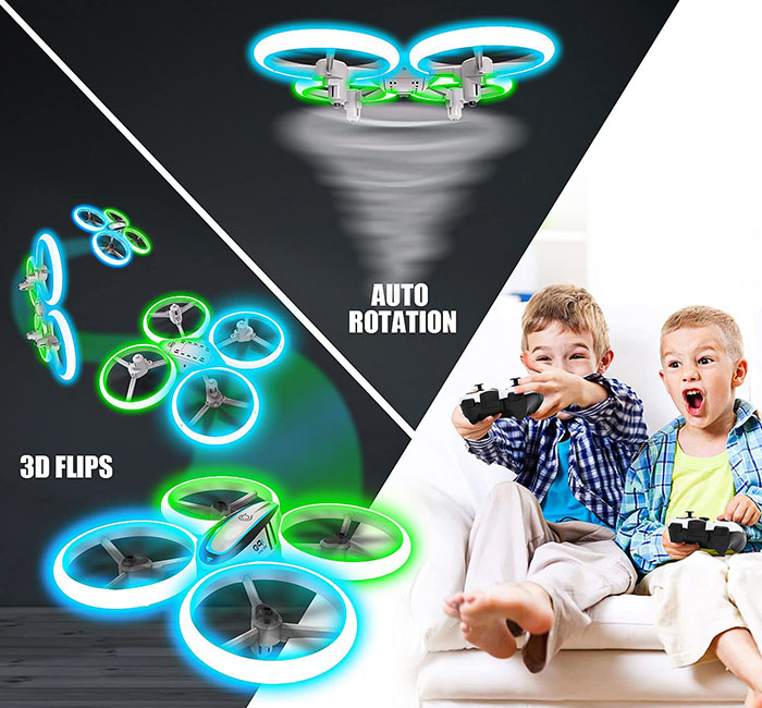 avis Q9s Drone Enfant Helicoptere Telecommande avec Lumières Bleues et Vertes