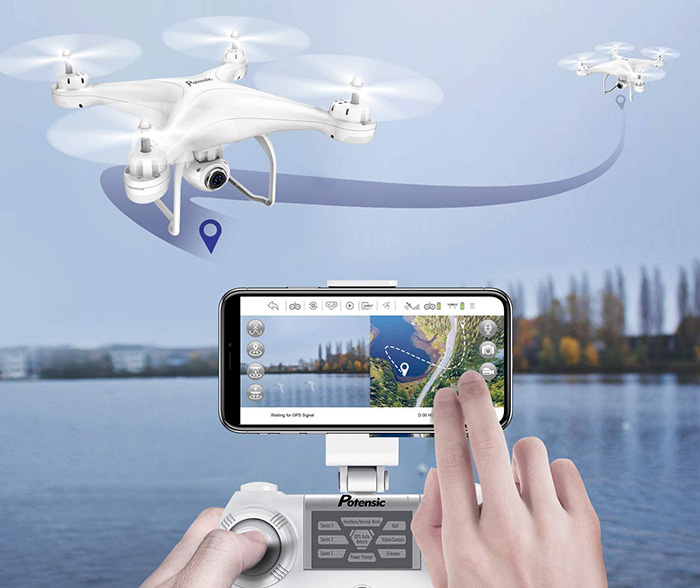 test Potensic Drone GPS T25 FPV Hélicoptère Caméra 120° Grand Angle Réglable HD 2K Télécommande