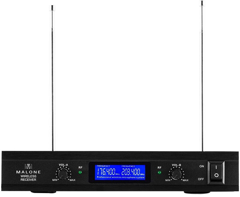 avis Malone VHF-400 Duo2 – Set Micro-Casques 2 canaux , Système de Microphones sans Fil