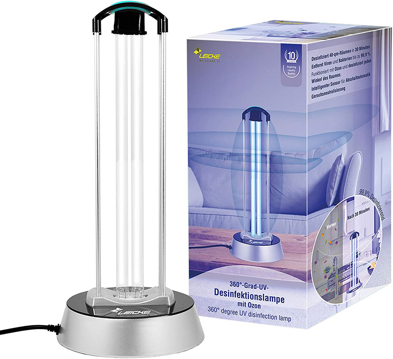 test LEICKE Lampe de Stérilisation UV avec gaz ozone Germicide Ultraviolette LED