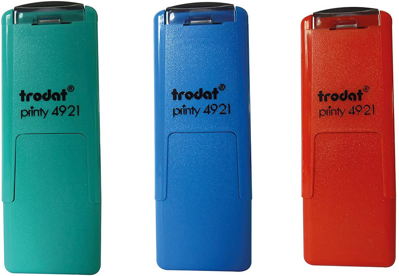test Kit Evaluation Trodat – 3 Tampons automatiques rechargeables Smiley
