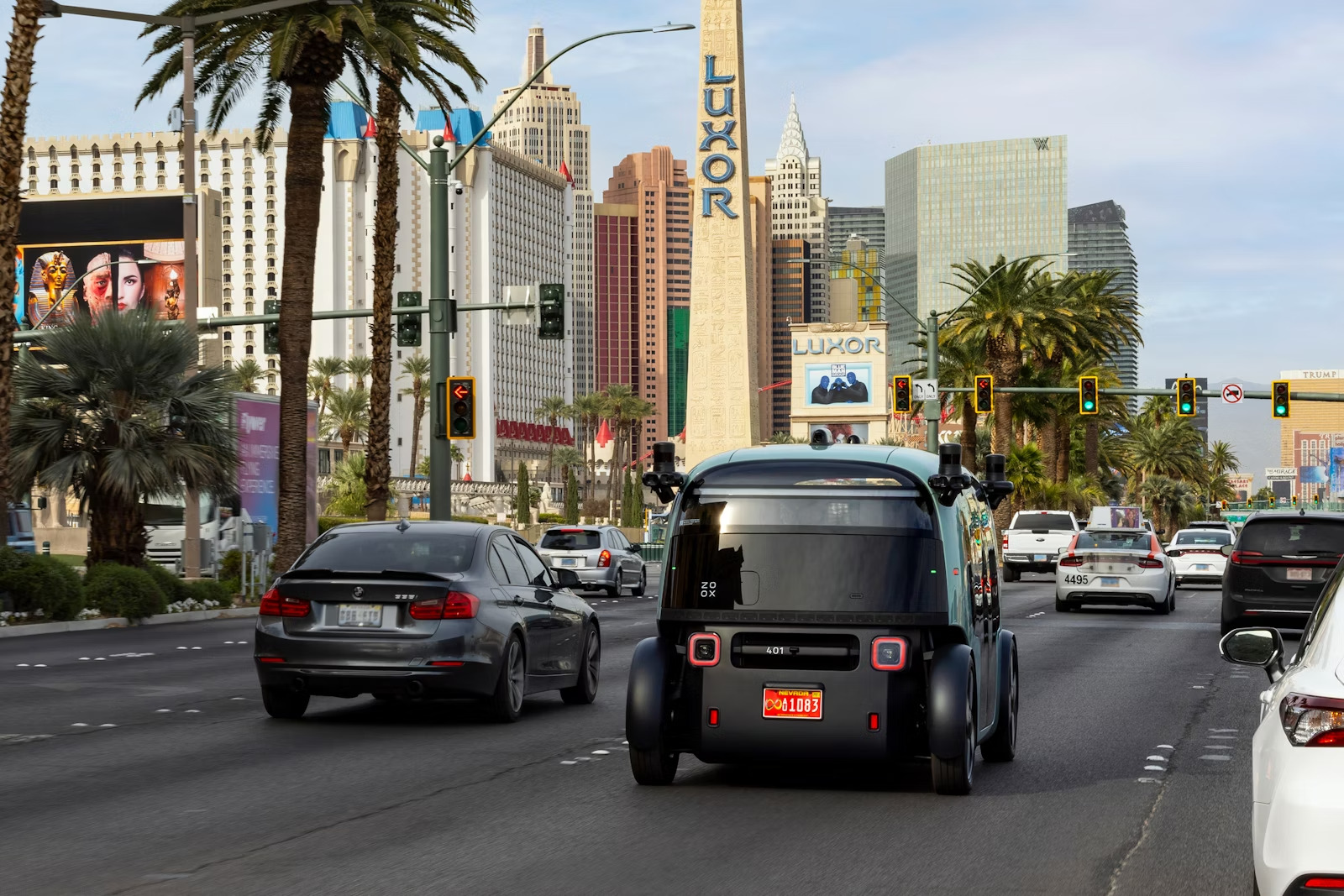 Un aperçu du robotaxi de Zoox à Las Vegas