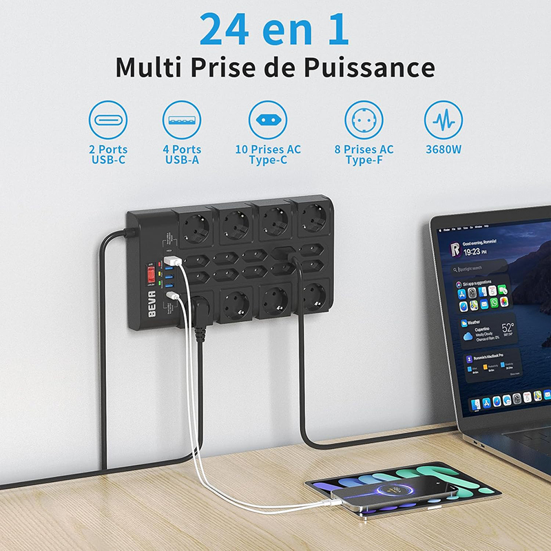 Avant Multiprise BEVA de 18 Prises - avec Interrupteur (3680W16A) Test et Avis Complet
