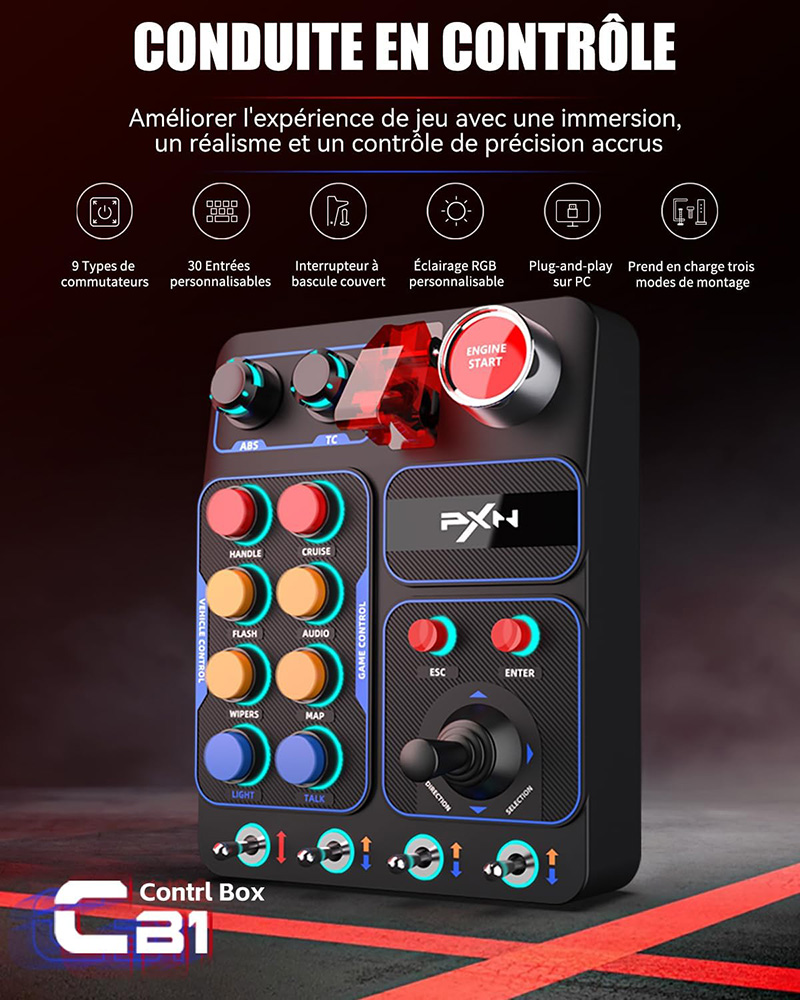 Test complet du PXN CB1 -0 Button Box Le panneau de contrôle à 30 boutons qui révolutionne la simulation