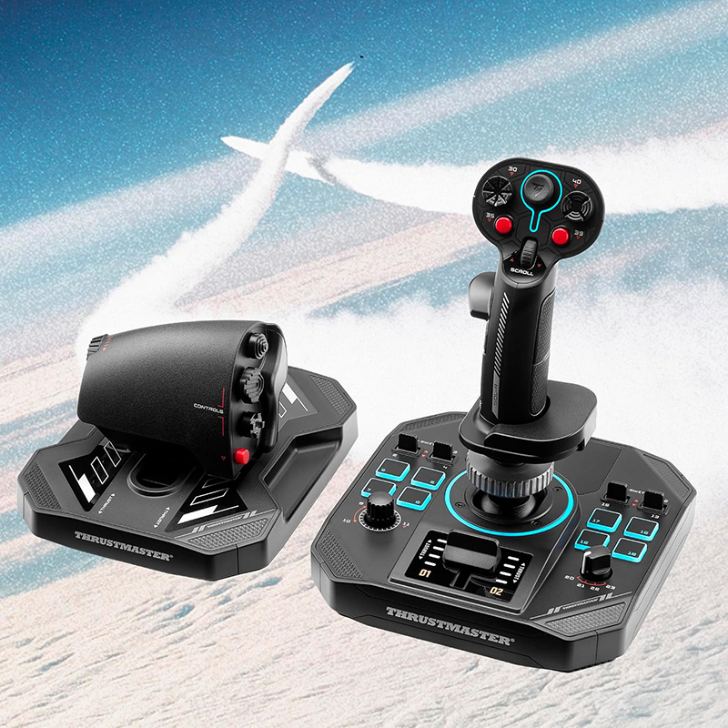 Test complet du Thrustmaster Sol-R 4 HOTAS - Joystick et - Manette des Gaz avec Technologie H.E.A.R.T 16-bit