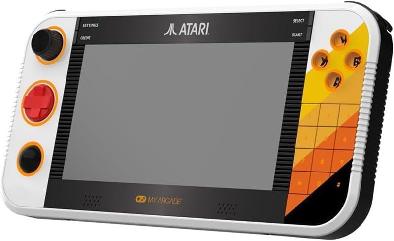 Vue de Cote Test complet de la MY ARCADE Atari Gamestation Go Console Portable Rétro avec 200+ Jeux et Contrôles Authentiques