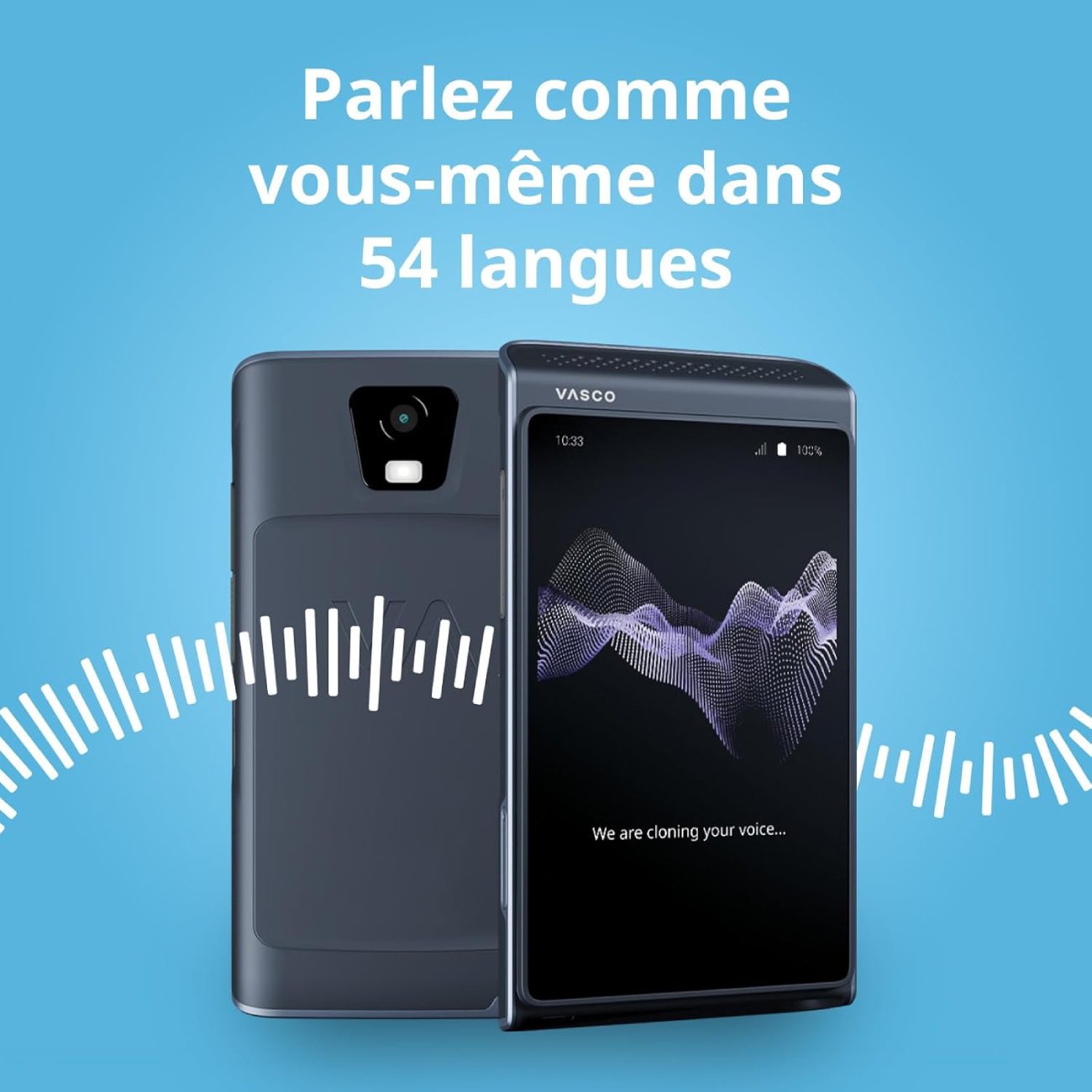 passer des communications internationales dans 53 langues avec traduction vocale bidirectionnelle instantanée, sans nécessiter d'application tierce !
