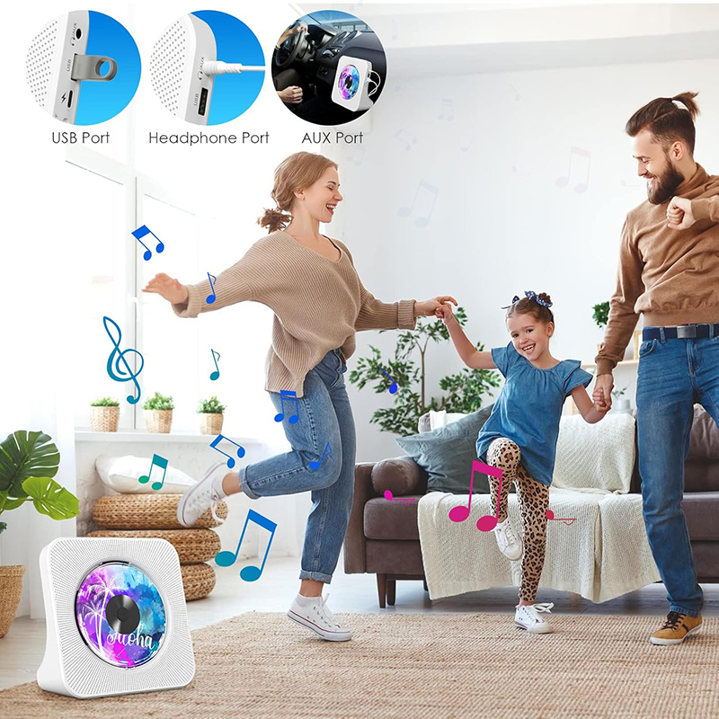 Test complet du Gueray Lecteur CD Portable Mural avec - Bluetooth 4.2 et Double Haut-parleurs HiFi