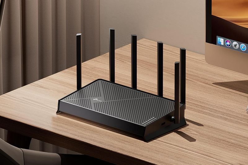 TP-Link Archer BE400 présenté dans un cadre moderne, mettant en valeur son design élégant et ses lignes épurées.