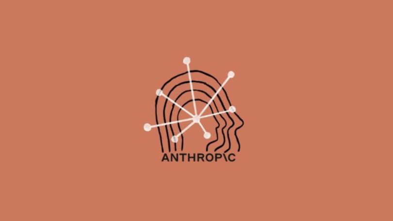 Logo d'Anthropic représentant une tête humaine stylisée avec des connexions neuronales en réseau, sur un fond terracotta, illustrant les enjeux de sécurité liés au modèle Claude Mythos.