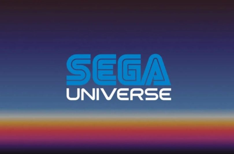 Logo Sega Universe sur fond dégradé néon, illustrant la tendance actuelle du retour des franchises de jeux vidéo classiques et des portages rétro.