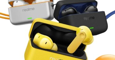 Écouteurs Realme Buds T500 Pro dans leurs trois coloris Lemon Cola, Orange Mint et Chocolate avec boîtier Candy Box