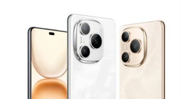 Face avant et dos du smartphone gaming Honor Win Turbo en finitions blanche et dorée, mettant en avant l'écran poinçonné et le design du module photo arrière arrondi.