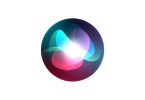Logo officiel de Siri représenté sous la forme d'une sphère lumineuse et colorée (tons de bleu, rose, violet et turquoise) sur fond blanc, symbolisant l'interface de l'assistant vocal d'Apple en plein traitement d'intelligence artificielle.
