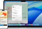 Apple Pay affiché sur un iPhone, une Apple Watch et un MacBook, le portefeuille d'Apple dont le Royaume-Uni veut ouvrir la puce NFC aux concurrents