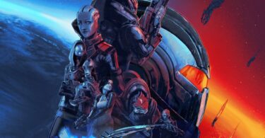 Illustration officielle de Mass Effect Édition Légendaire avec Liara, Garrus et l'équipage du Normandy, saga culte de BioWare, studio fermé par Electronic Arts