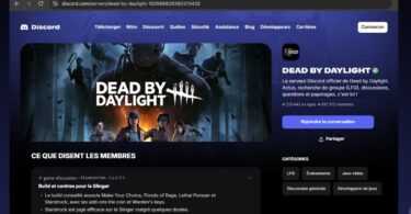 Capture de la future page web publique d'un serveur Discord découvrable, ici Dead by Daylight, avec sa description, son nombre de membres et un résumé automatique des discussions