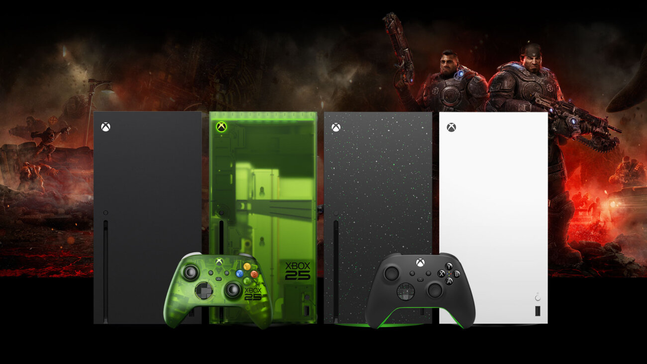 La gamme actuelle de consoles Xbox Series X en plusieurs éditions avec leurs manettes, alternative à attendre avant l'arrivée de Project Helix