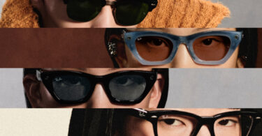 Montage de quatre visages portant des lunettes connectées Ray-Ban Meta de différentes formes, solaires et optiques, issu du visuel officiel de Meta pour sa gamme 2026