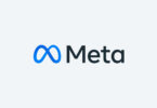 Logo officiel de Meta, le symbole infini bleu suivi du nom Meta, sur fond gris clair
