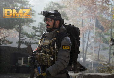 Opérateurs lourdement équipés en mission dans une base forestière, visuel officiel du mode DMZ de Call of Duty Modern Warfare 4