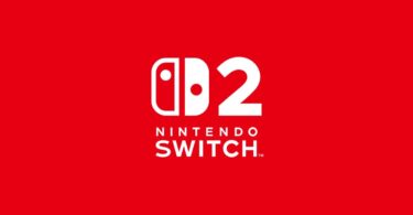 Le logo officiel de la Nintendo Switch 2 en blanc sur fond rouge, illustrant le débat sur les Game-Key Cards et les cartouches complètes