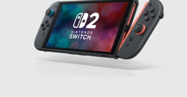 Console Nintendo Switch 2 en mode portable avec ses Joy-Con 2 bleu et rouge, visée par le jailbreak ns2jb qui exploite le logiciel SmileBASIC 4