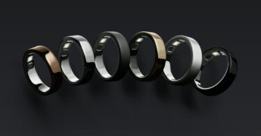 Les bagues connectées Oura Ring 5 dans leurs six finitions, compatibles avec les nouvelles mesures Cardio Effort et VO2 max automatique d'Oura