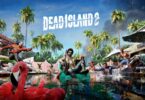 Illustration officielle de Dead Island 2 avec des survivants armés au bord d'une piscine de Los Angeles envahie de zombies, jeu PS Plus Essential de novembre 2026