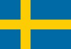 Drapeau de la Suède, croix scandinave jaune sur fond bleu, illustration de la décision du gouvernement suédois de bloquer ChatGPT et Claude sur les postes de ses ministères