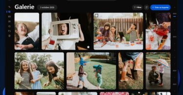 Nouvelle application Photos de Windows 11 avec sa galerie unique réunissant les photos du PC, de OneDrive et d'iCloud, interface traduite en français